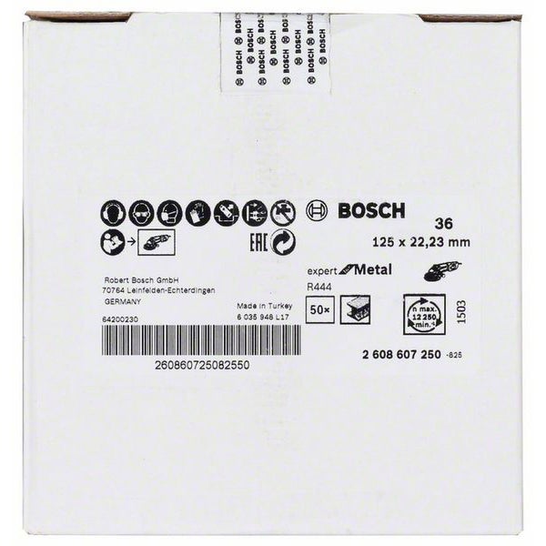 Bosch Fiberschleifscheibe R444, Expert for Metal. Für kleine Winkelschleifer - 2608607250