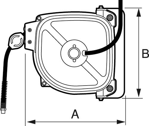 Prevost Industrie-Schlauchaufroller 15 m - 10x14 mm DRF 1015ES mit Sicherheitskupplung ESI 07