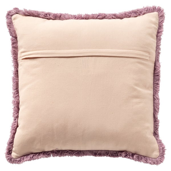 Quadratisches Kissen mit Fransenbordüre