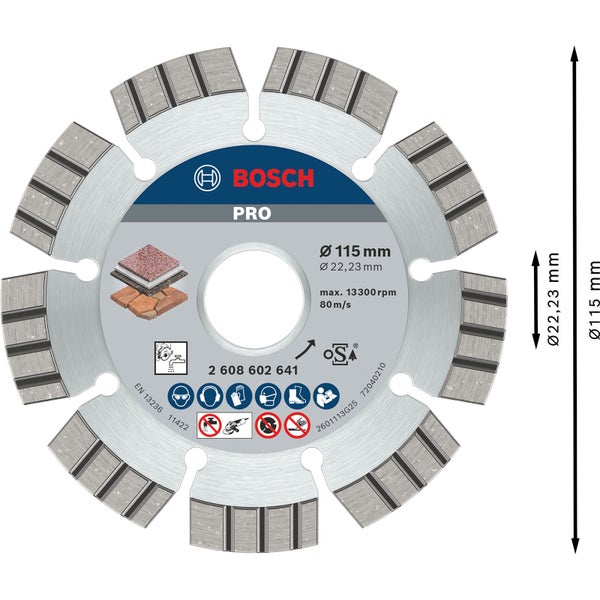 Bosch Pro Trennscheibe, 115 Millimeter Durchmesser