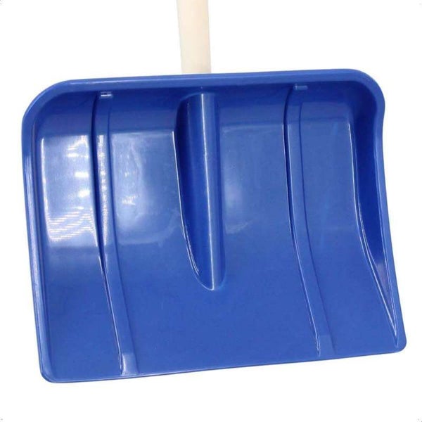 Schneeschaufel für Kinder mit Holz-Stiel - Blau