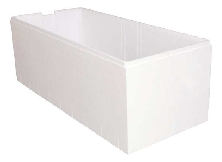 Calmwaters® Wannenträger 190 x 90 cm Modern Square 2, Passend für Rechteck-Badewanne 190x90 cm, Styroporträger, Schall- und wärmedämmend, Direkt verfliesbar, Badewannenträger in Weiß, 03AX3358