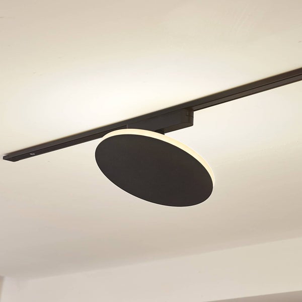 Lindby LED Lumaro (Modern) in Schwarz aus Aluminium (1 flammig, ) Wohnzimmerleuchte