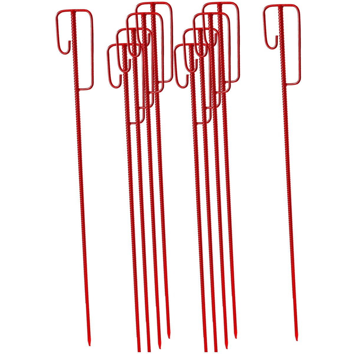 UvV 10 x Absperrleinenhalter Laterneneisen lackiert 1,20 m in vier Farben / Rot