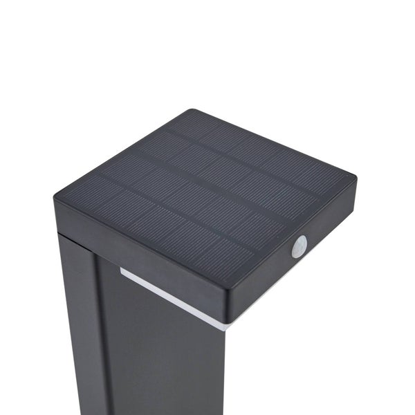 Lindby LED Solarleuchten Eleazar dimmbar (spritzwassergeschützt (Modern) in Schwarz aus Aluminium (1 flammig, ) - Solarlampe Solarleuchte Garten