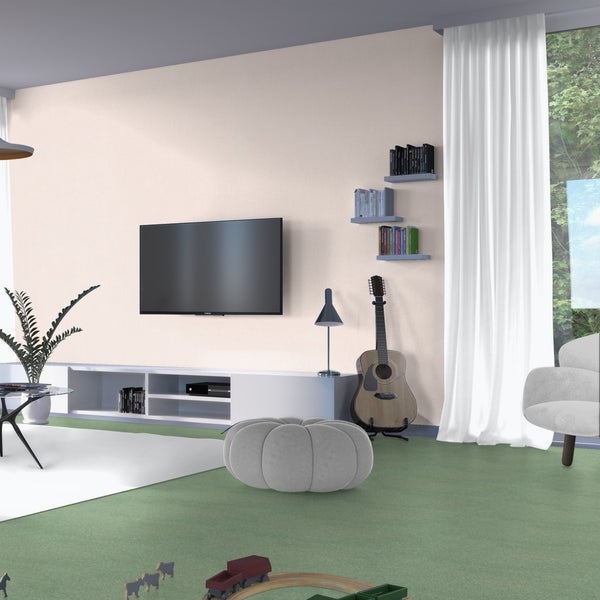 Teppichboden grün mit Velours Oberfläche angenehme Haptik 400 cm Breite (Meterware)