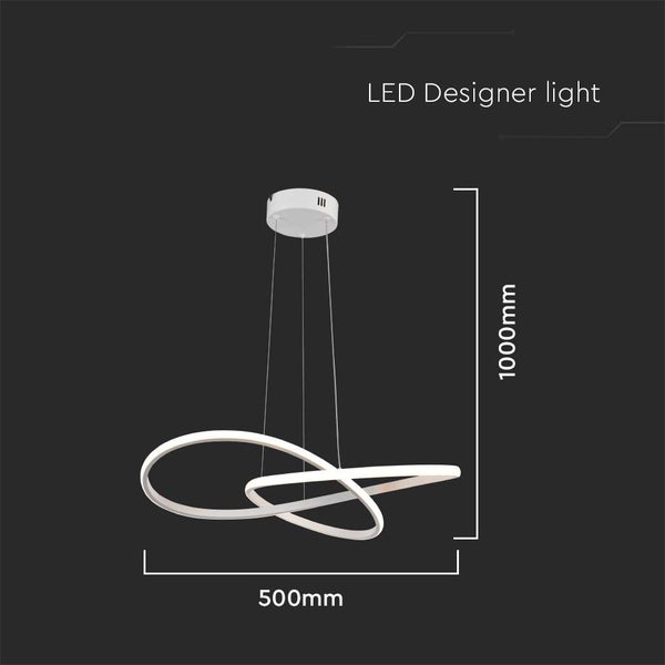 V-TAC VT-7799-W - Weiße Designer-Hängelampen - IP20 - 20W - 2540 Lumen - 3000K