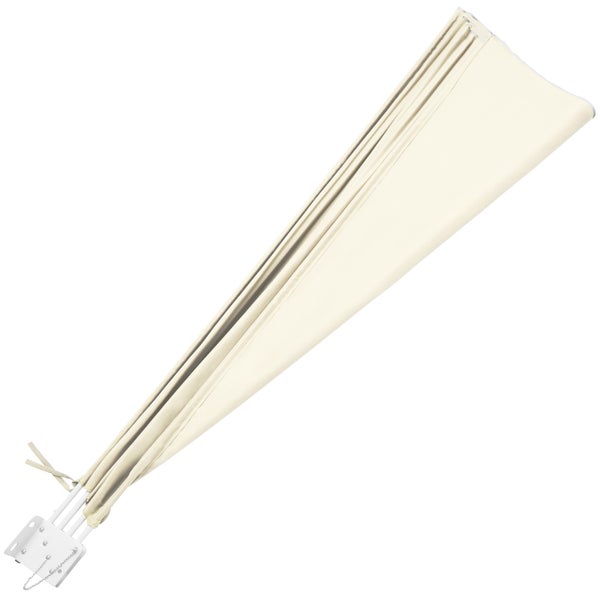 Balkonfächer tectake  140 x 7,5 x 140 cm Stahl und Polyester beige