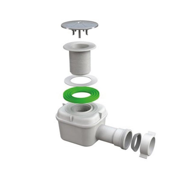 Duschablauf für Duschwanne 60mm, waagerecht