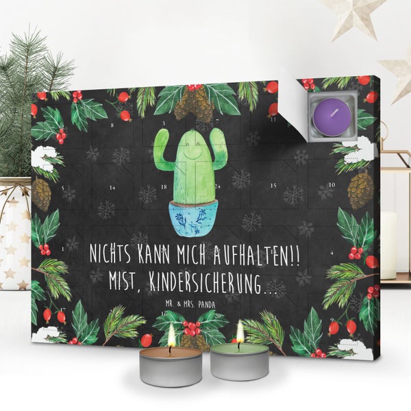 Mr. & Mrs. Panda Duftkerzen Adventskalender Kaktus Happy - Schwarz