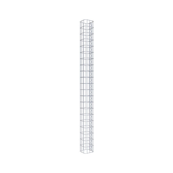 Gabionensäule 17 x 17 cm, MW 5 x 10 cm eckig - Höhe: 2,10 m