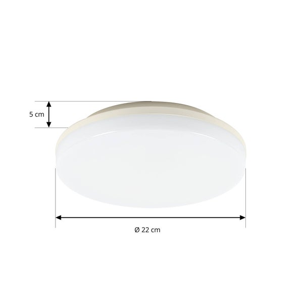 PRIOS LED Deckenlampe mit Sensor Artin Bewegungsmelder (Modern) in Weiß (1 flammig, ) - Deckenleuchte Lampe Badezimmerleuchte