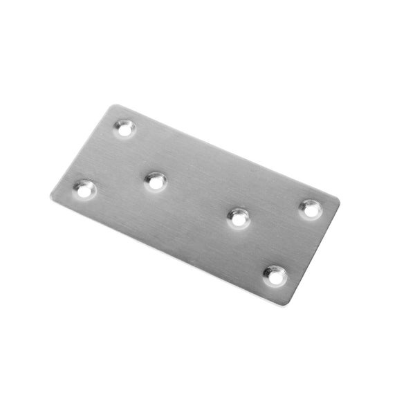 Rechteckiger Flachverbinder aus Metall mit sechs Senkbohrungen zur stabilen Verbindung von Holzbauteilen.