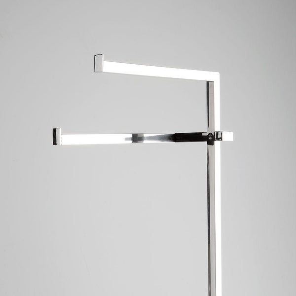 Zweiarmiger verchromter Badetuchhalter Standmodell