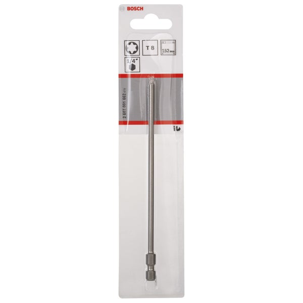 Bosch 1x Schrauberbit Extra-Hart, T8, 152 mm - 2607001662