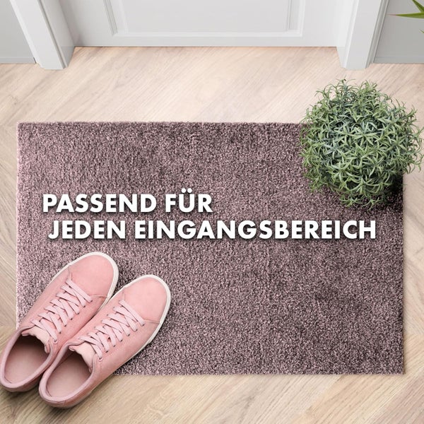 FLOORDIREKT Fußmatte Domenico - stilvolle & praktische Schmutzfangmatte - Lila - 50 x 80 cm