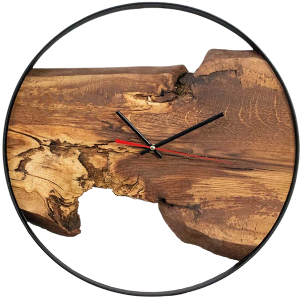 holz4home Wanduhr Artwork aus massiver Eiche