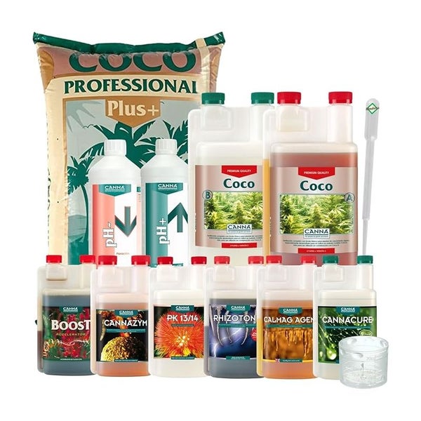 Canna Coco Natural 50L Set XL – Komplettes Düngeset für Wachstum & Blüte, inkl. 1L A+B, 8 Zusätzen, pH-Regulierung, Rhizotonic & mehr für gesunde Pflanzenpflege und präzise Dosierung