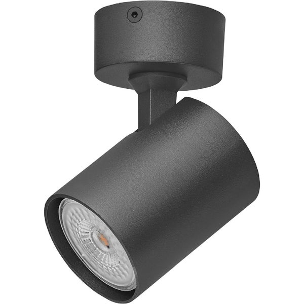 Oktaplex Bora Deckenstrahler inkl. GU10 LED Leuchtmittel 400lm 2700K warmweiß 4,8W 230V Spotleuchte 1-flammig schwenkbar schwarz