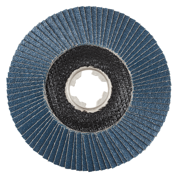 RHODIUS Fächerscheibe LSZ F1 X-LOCK, 10 Stück, 125 x 22,23 mm, Korn 80, für Edelstahl, Stahl, Metall, PROline