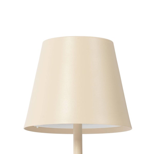 Konischer Lampenschirm in Beige für Steh- oder Tischlampen.