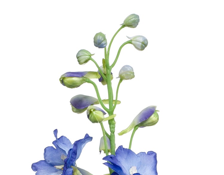 Künstliche Anthurie mit pfirsichfarbenem Hochblatt und braunem Stiel