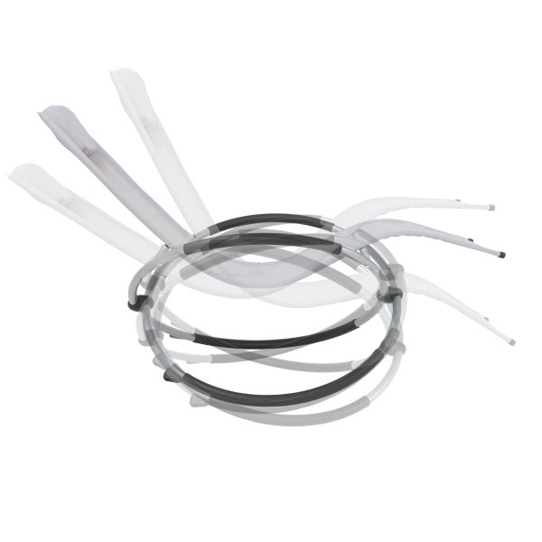 Bilder einer Stuhlgestell-Konstruktion mit Sitzfläche und Beinen in verschiedenen Positionen