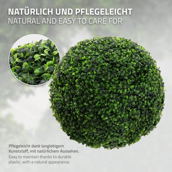 Künstlicher Buchsbaum in Kugelform für den Außenbereich