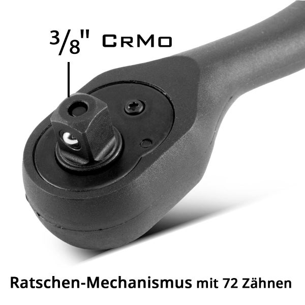 STAHLWERK Profi-Umschaltknarre aus Chrom-Vanadium 3/8 Zoll
