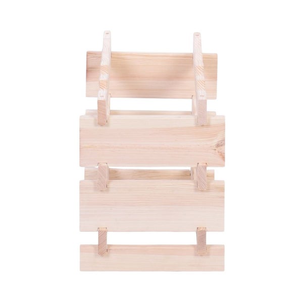 Weinregal VINOTECA FLEX PRO HxBxT 37x46x28cm 12 Flaschen auf 3 Ebenen Massives Kiefernholz Natur unbehandelt