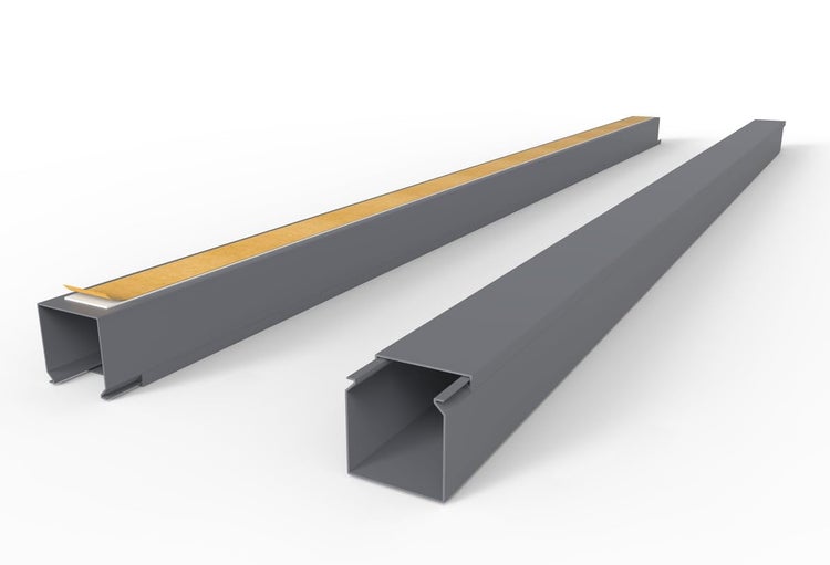 CILSON WDK4040SG Art.-Nr. 6700290.1 Kabelkanal Selbstklebend 40x40mm Grau - 1 m / 1000 mm, Universelle Kabelabdeckung, Stabile Konstruktion