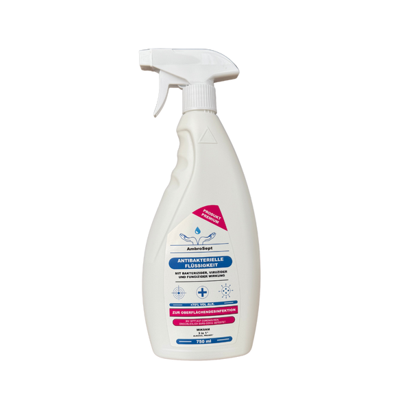 AmbroSafe Oberflächen-Desinfektionsmittel 750 ml – Wirksam gegen Bakterien, Viren und Keime, hygienische Reinigung