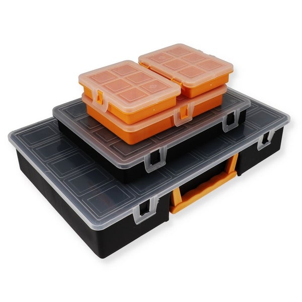 5x Sortimentskasten Kleinteilemagazin Sortierkasten Schrauben Sortierbox Kleinteile Organizer Sortimentsbox Schraubenbox