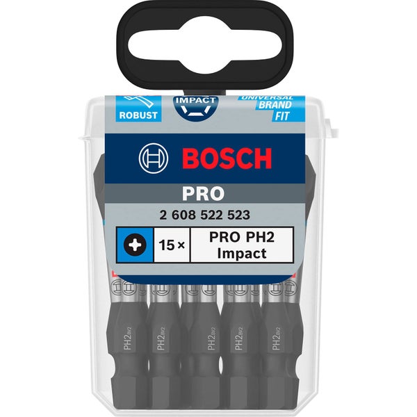 Bosch PRO Phillips Impact Bit PH2 55 mm 15-tlg. - 2608522523
