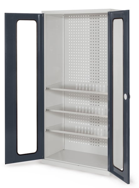 Kappes ®RasterPlan Werkzeugschrank 1950x1000m Modell 6 Tiefe 500mm Sichtfenstertüren anthrazitgrau