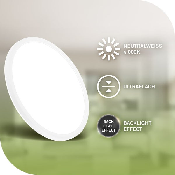 Symbolbild: Neutralweiß 4.000 Kelvin, ultraflach, Backlight Effekt