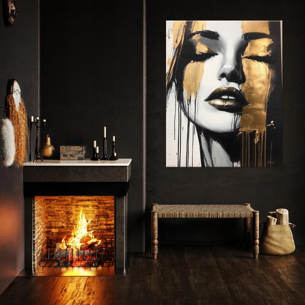 Bilder Abstrakt Frau Modern Leinwandbilder Wohnzimmer 60X40 cm