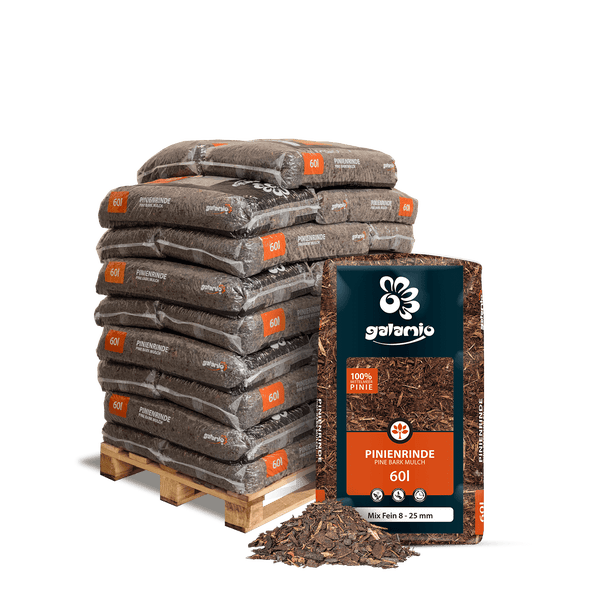 Galamio Rindenmulch Pinie Mix Fein 60l x 26 Sack 1560l Palette