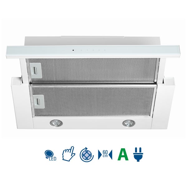 Dunstabzugshaube mit LED-Beleuchtung und einer Breite von 60 Zentimeter