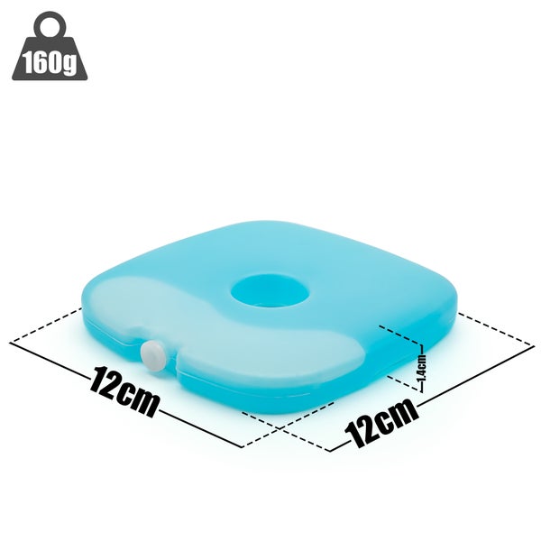 Kühlakku mit den Maßen 12 mal 12 Zentimeter und 160 Gramm Gewicht