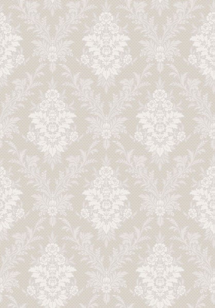 Borastapeter Tapete Blumen Beige - 53 cm x 10.05 m - 660071