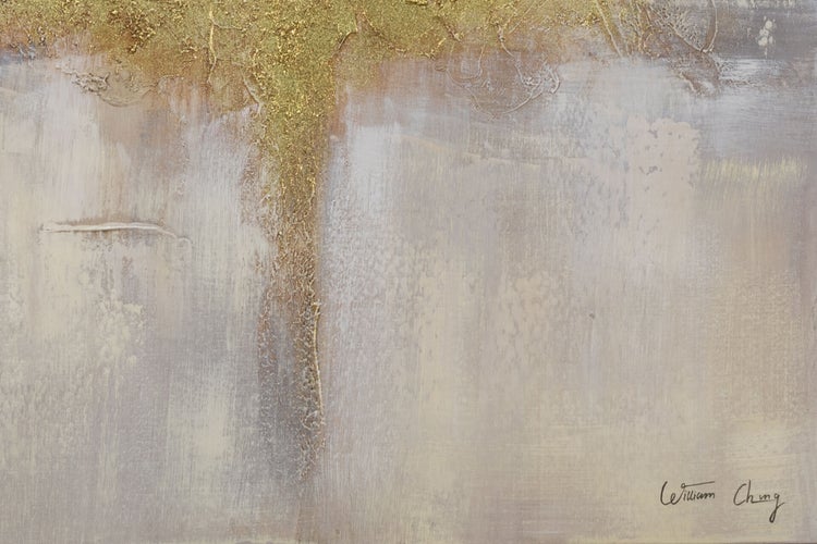 Handgemaltes Gemälde Acrylfarbe 80x80cm Gold