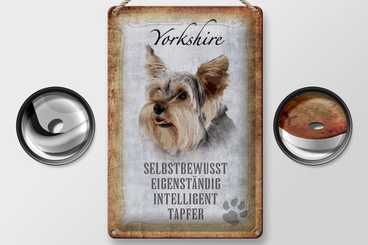 Blechschild Spruch 20x30cm Yorkshire Hund Schild