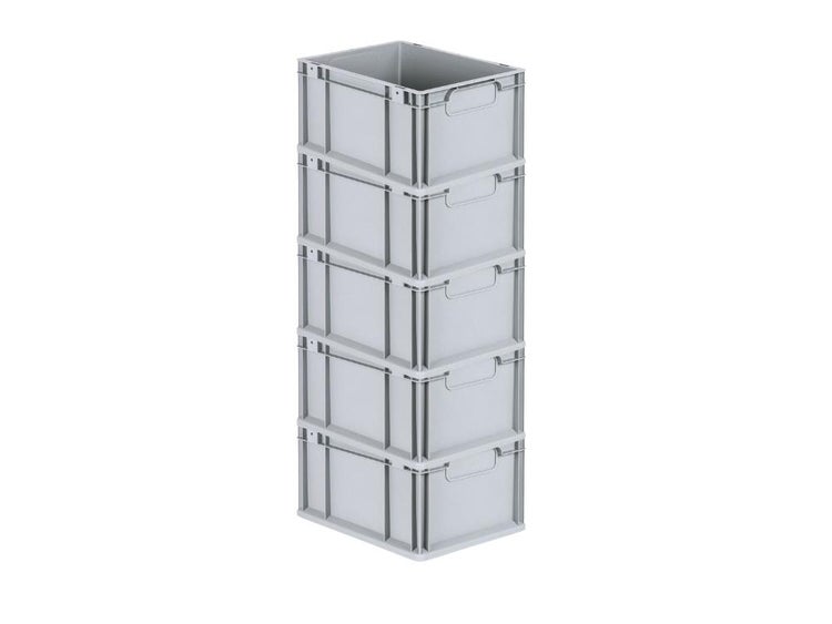 PROREGAL Spar Set 5x Eurobox Nextgen Economy Griffe Geschlossen HxBxT 22 x 30 x 40 cm 20 Liter Eurobehälter Transportbox Transportbehälter