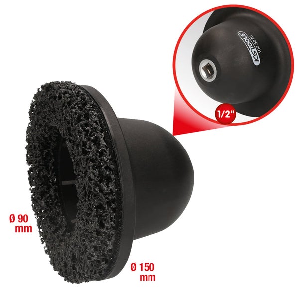 KS Tools Lackfräse, 90 Millimeter Durchmesser, mit 1/2-Zoll-Antrieb