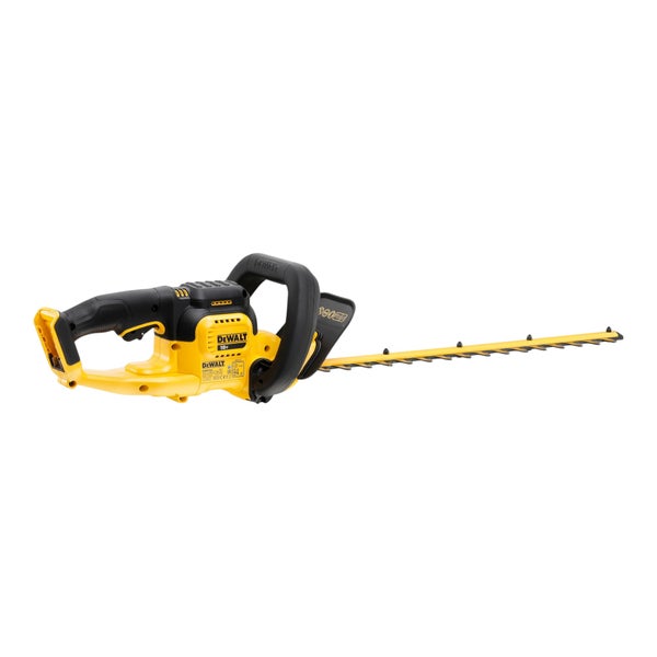 DeWalt Akku-Heckenschere 18 Volt mit ergonomischem Griff für Gartenarbeiten.