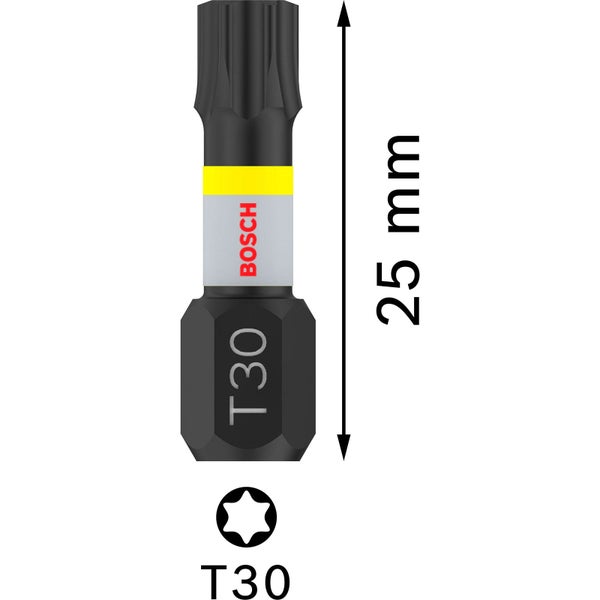 Bosch Logo T30 Schrauberbit mit 25 Millimeter Länge