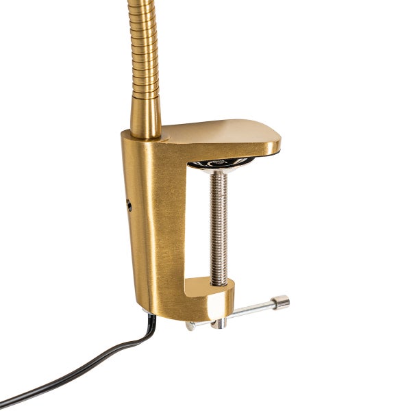 Detailansicht der Klemmhalterung einer Tischleuchte