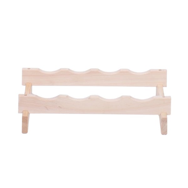 Weinregal VINOTECA FLEX PRO HxBxT 9x46x28cm 4 Flaschen auf 1 Ebene Massives Kiefernholz Natur unbehandelt