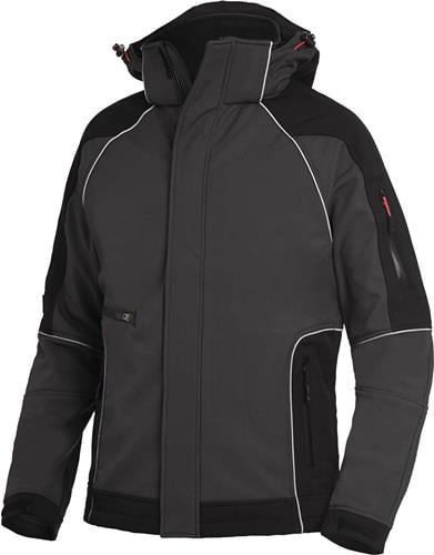FHB Softshelljacke WALTER Größe L anthrazit / schwarz - 78518-1220-L